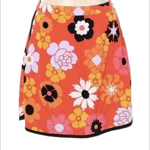 Victoria Beckham For Target Vibrant Floral Design Skirt,M
